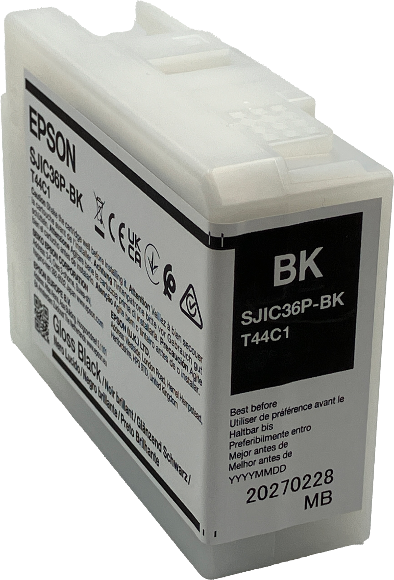 BLACK (BK) INK FOR EPSON-COLORWORKS C6000 / C6500 LABEL ROLL PRINTERS