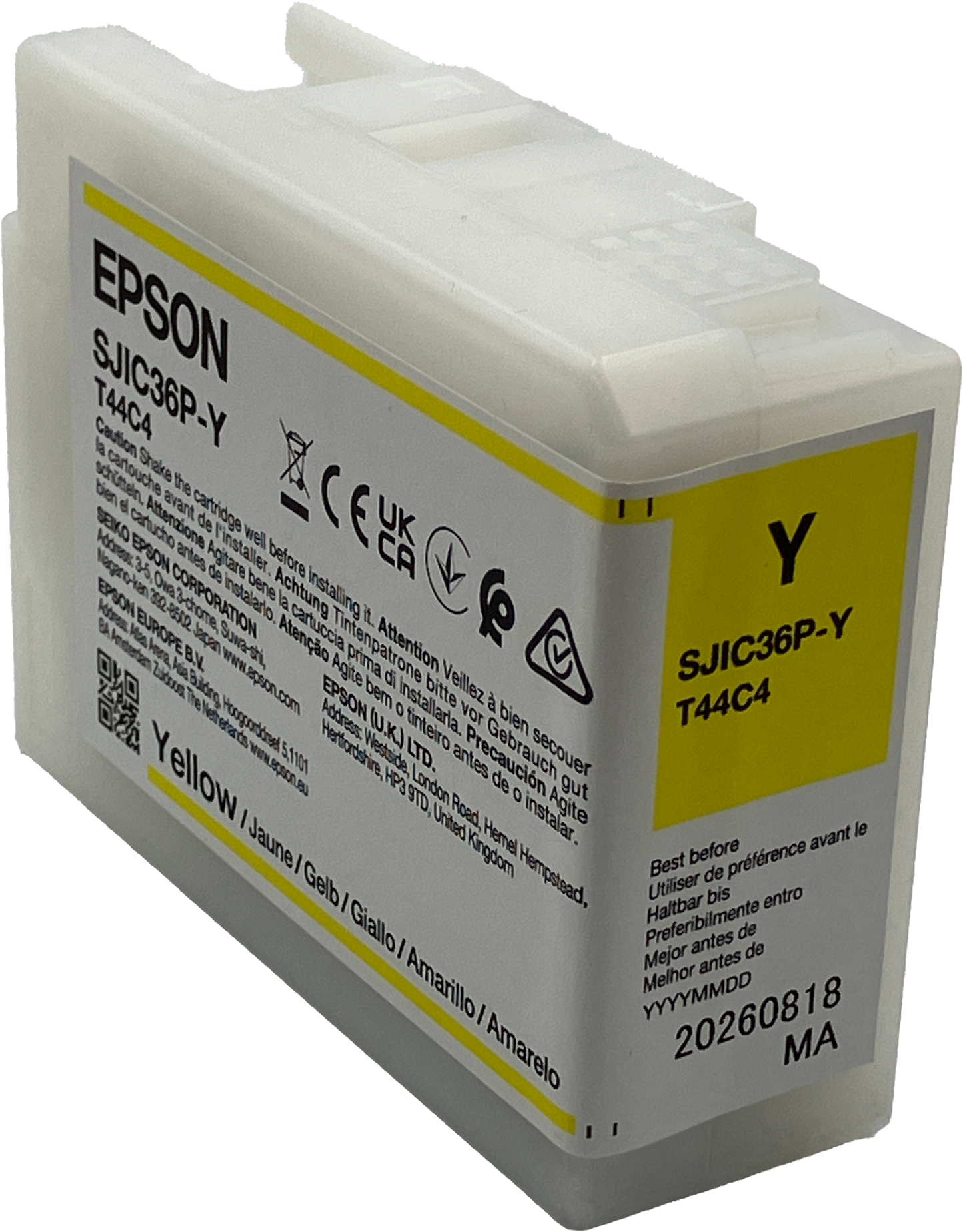 YELLOW INK FOR EPSON-COLORWORKS C6000 / C6500 LABEL ROLL PRINTERS